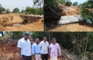 குடமுருட்டிப் பாலத்தின் நிர்மானப் பணிகளைப் பார்வையிட்ட ரவிகரன் எம்.பி