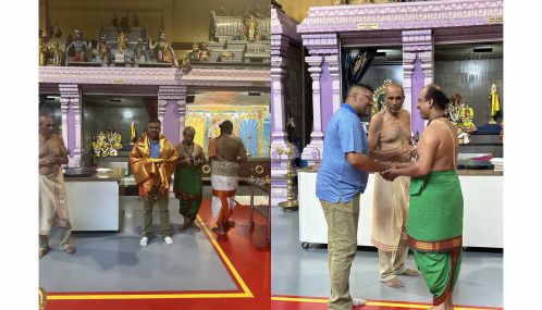 Ontario Liberal Candidate for Scarbrough Southwest, Ahsan-ul-hafiz visited Canada Kanthaswamy Temple and was blessed by Priests!.