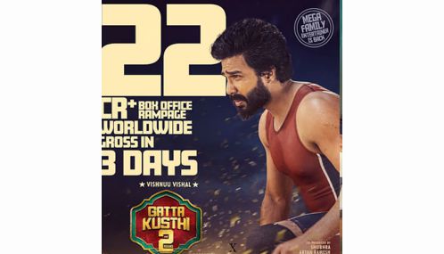 விஷ்ணு விஷால் நடித்த “கட்டா குஸ்தி 2” படம் 3 நாளில் ரூ. 22 கோடி வசூலித்தது