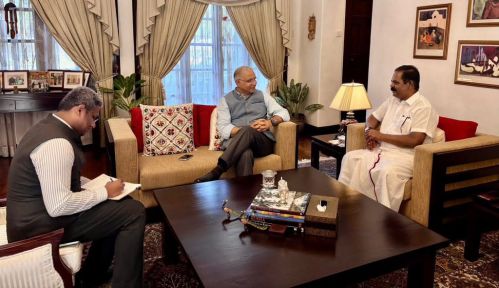 இலங்கைக்கான இந்திய உயர்ஸ்தானிகர் மற்றும் சிறீதரன் எம்.பி. ஆகியோர் திடீர் சந்திப்பு!