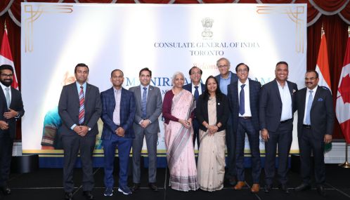 President of the RemitBee Financial Company Pradeepan Yoganathan, had an opportunity to meet India's Federal Finance Minister Nirmala Sitharaman in Toronto