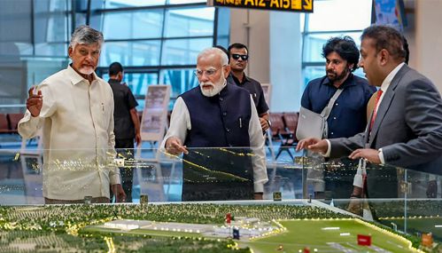 ஆந்திராவில் ரூ.18,000 கோடி மதிப்பிலான திட்டங்களுக்கு பிரதமர் மோடி அடிக்கல் நாட்டியுள்ளார்