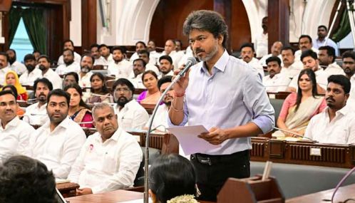 விவசாய கடன்கள் ரூ.75 ஆயிரம் வரை முழுமையாக தள்ளுபடி செய்யபடுமென முதல் அமைச்சர் விஜய் அறிவித்தார்