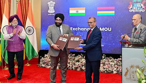 இந்தியா - மொரிஷியஸ் இடையே எரிசக்தி பாதுகாப்பை வலுப்படுத்த ஒப்பந்தங்கள் கையெழுத்தாகியுள்ளது