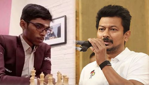 பிரக்ஞானந்தா மேலும் பல உலக சாதனைகளைப் படைக்க வேண்டுமென உதயநிதி ஸ்டாலின் வாழ்த்தினார்