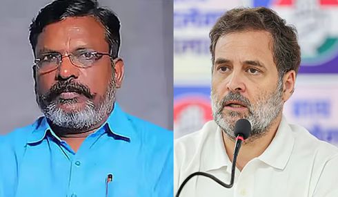 திருமாவளவனுக்கு ராகுல் காந்தி பிறந்த நாள் வாழ்த்து தெரிவித்தார்