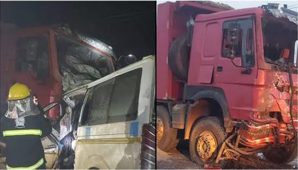 உகாண்டாவில் வேன் மீது லோரி மோதி கோர விபத்தில் 14 பேர் உயிரிழந்தனர்