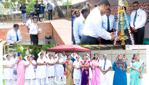 வவுனியா மாவட்ட பொது வைத்தியசாலையில் 4 மாடி தாதியர் வதிவிடத்திற்கு சுகாதார அமைச்சர் நளிந்த ஜயதிஸ்ஸ அடிக்கல் நாட்டினார்.