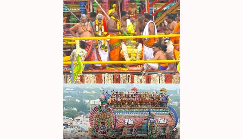 மதுரை மீனாட்சி அம்மன் கோவிலில் மகா கும்பாபிஷேகம் கோலாகலமாக நடைபெற்றது