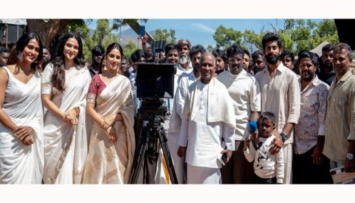 மாரி செல்வராஜின் “மஞ்சணத்தி” படத்தின் படப்பிடிப்பை இளையராஜா தொடங்கி வைத்தார்