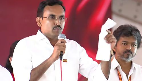 இந்தியாவிலேயே அதிக மக்கள் செல்வாக்கு பெற்ற தலைவர் முதல்-அமைச்சர் விஜய்யென அமைச்சர் அருண்ராஜ் பேசினார்