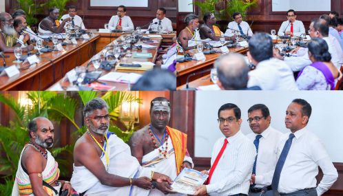ஜனாதிபதியின் செயலாளரை நேரில் சந்தித்து மலையக இந்து குருமார்கள் கலந்துரையாடியதில் பல்வேறு பிரச்சினைகள் குறித்து விரிவாகப் பேச்சு