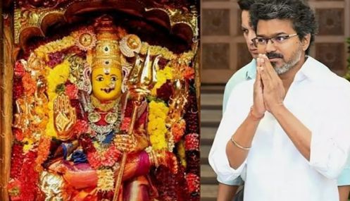 ஆந்திராவில் கனகதுர்கை அம்மன் கோவிலில் முதல்-அமைச்சர் விஜய் சாமி தரிசனம் செய்தார்