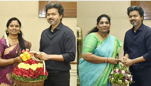 இடைத்தேர்தலில் வெற்றி பெற்ற எம்.எல்.ஏக்கள் மரகதம் குமரவேல், சத்தியபாமா முதல்-அமைச்சரிடம் வாழ்த்து பெற்றனர்