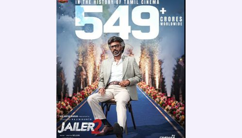 ரஜினிகாந்த நடித்த “ஜெயிலர் 2” படம் 7 நாளில் ரூ.549 கோடி  வசூலித்துள்ளது